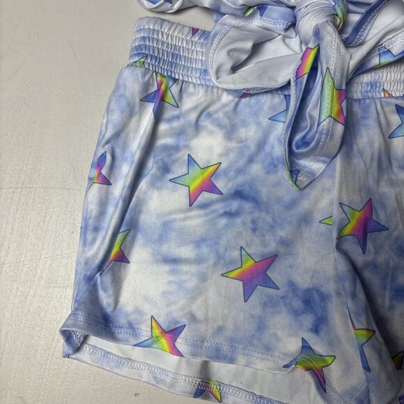 Pixie Lane Stars Summer Short Sleeve Top With Matching Shorts Sz 7 NWT - Picture 2 of 5